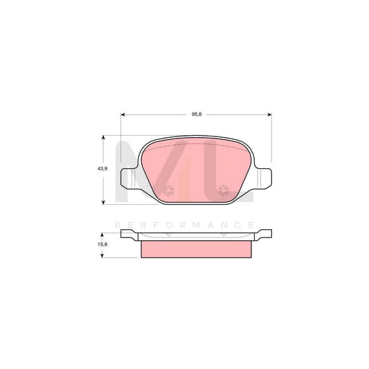 TRW Gdb1520 Brake Pad Set Not Prepared For Wear Indicator, With Brake Caliper Screws, With Accessories | ML Performance Car Parts