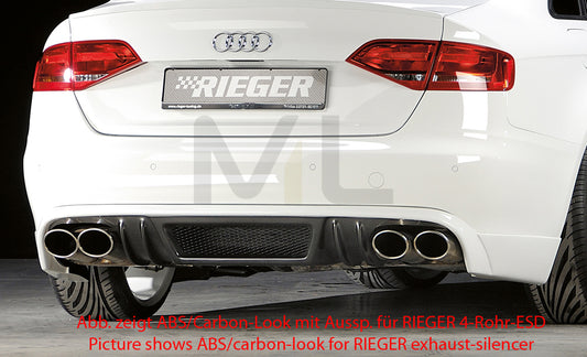 Rieger 00055507 Audi B8 B81 A4 Rear Diffuser 1 | ML Performance UK Car Parts