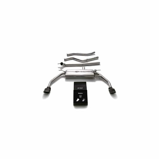 Armytrix MBL25-DS19M Valvetronic Exhaust System Mercedes-Benz CLA-Class C117 2014-2018 with Dual Matte Black Oval  | ML Performance UK UK Car Parts