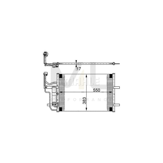 MAHLE ORIGINAL AC 386 000S Air conditioning condenser with dryer, with seal ring | ML Performance Car Parts