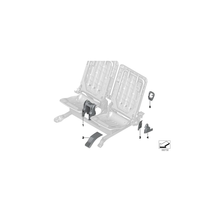 Genuine BMW 52307354072 F15 Trim Cover, Fitting, Inner Right ELFENBEINWEISS (Inc. X5 35i, X5 50iX 4.0 & X5 M50dX) | ML Performance UK Car Parts