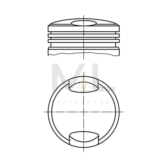 MAHLE ORIGINAL 503 37 00 Piston for PORSCHE 356 82,5 mm, without cooling duct | ML Performance Car Parts