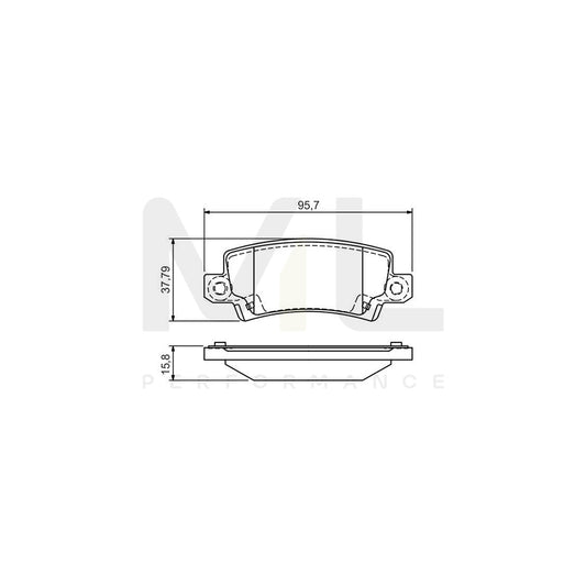 Bosch 0986495072 Brake Pad Set For Toyota Corolla With Anti-Squeak Plate, With Mounting Manual BP1514 | ML Performance Car Parts