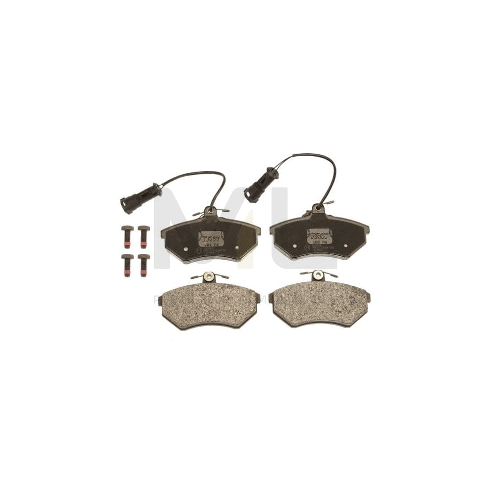 TRW Gdb1281 Brake Pad Set For Vw Corrado (53I) Incl. Wear Warning Contact, With Brake Caliper Screws, With Accessories | ML Performance Car Parts