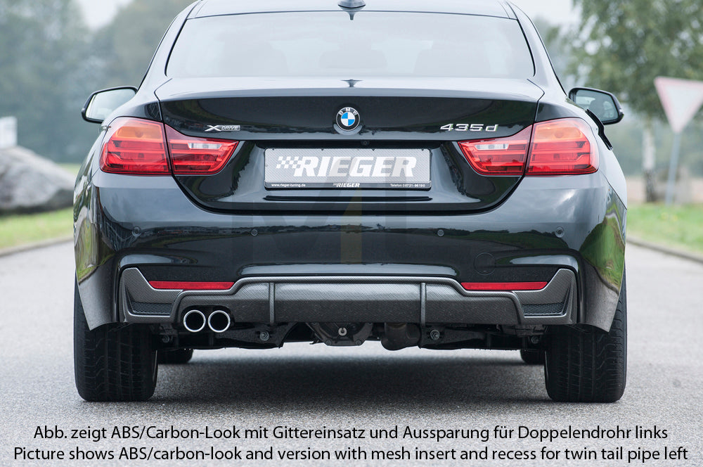 Rieger 00053476 BMW 4 Series F32 F33 F36 Rear Diffuser 6 | ML Performance UK Car Parts