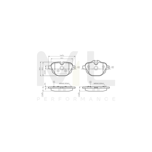 Bosch 0986Tb3139 Brake Pad Set For Bmw X4 (F26) Excl. Wear Warning Contact  | ML Performance Car Parts