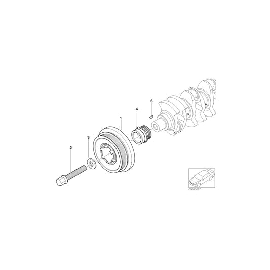 Genuine BMW 11237805696 E60 E61 E91 Vibration Damper (Inc. 120d, X3 2.0d & 318td) | ML Performance UK Car Parts