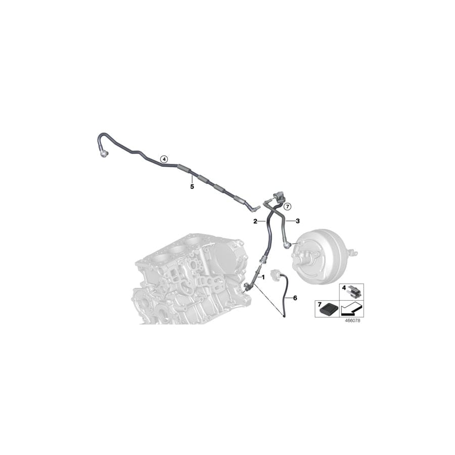 Genuine BMW 11668610507 G02 G20 Vacuum Pipe (Inc. X3 20i 1.6, X3 20dX & X3 20i) | ML Performance UK Car Parts