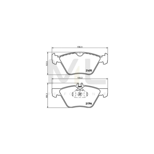Hella 8DB 355 007-861 Brake Pad Set Prepared For Wear Indicator | ML Performance Car Parts