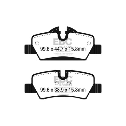 EBC PD08KR423 Mini F56 F57 Yellowstuff Rear Brake Pad & USR Disc Kit - TRW Caliper 2 | ML Performance UK Car Parts
