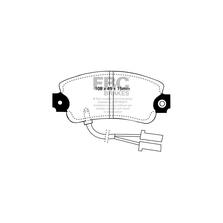 EBC DP653 Alfa Romeo Ultimax Front Brake Pads - ATE Caliper (Inc. 33 & Sprint) 2 | ML Performance UK Car Parts