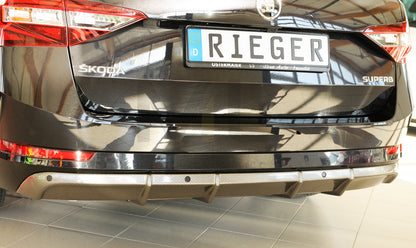 Rieger 00099364 Skoda 3T 3V Superb III Rear Diffuser 6 | ML Performance UK Car Parts