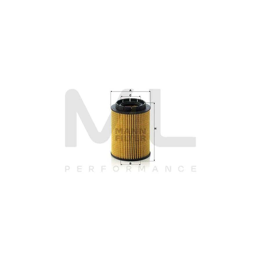 MANN-FILTER HU 932/7 x Oil Filter for VW Touareg I (7LA, 7L6, 7L7) with seal, Filter Insert | ML Performance Car Parts