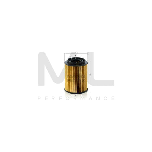 MANN-FILTER HU 932/7 x Oil Filter for VW Touareg I (7LA, 7L6, 7L7) with seal, Filter Insert | ML Performance Car Parts