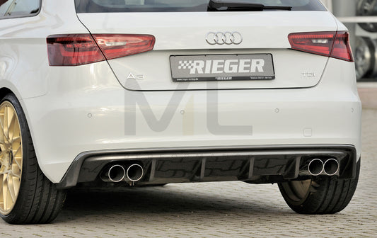 Rieger 00099143 Audi 8V A3 Rear Diffuser 1 | ML Performance UK Car Parts