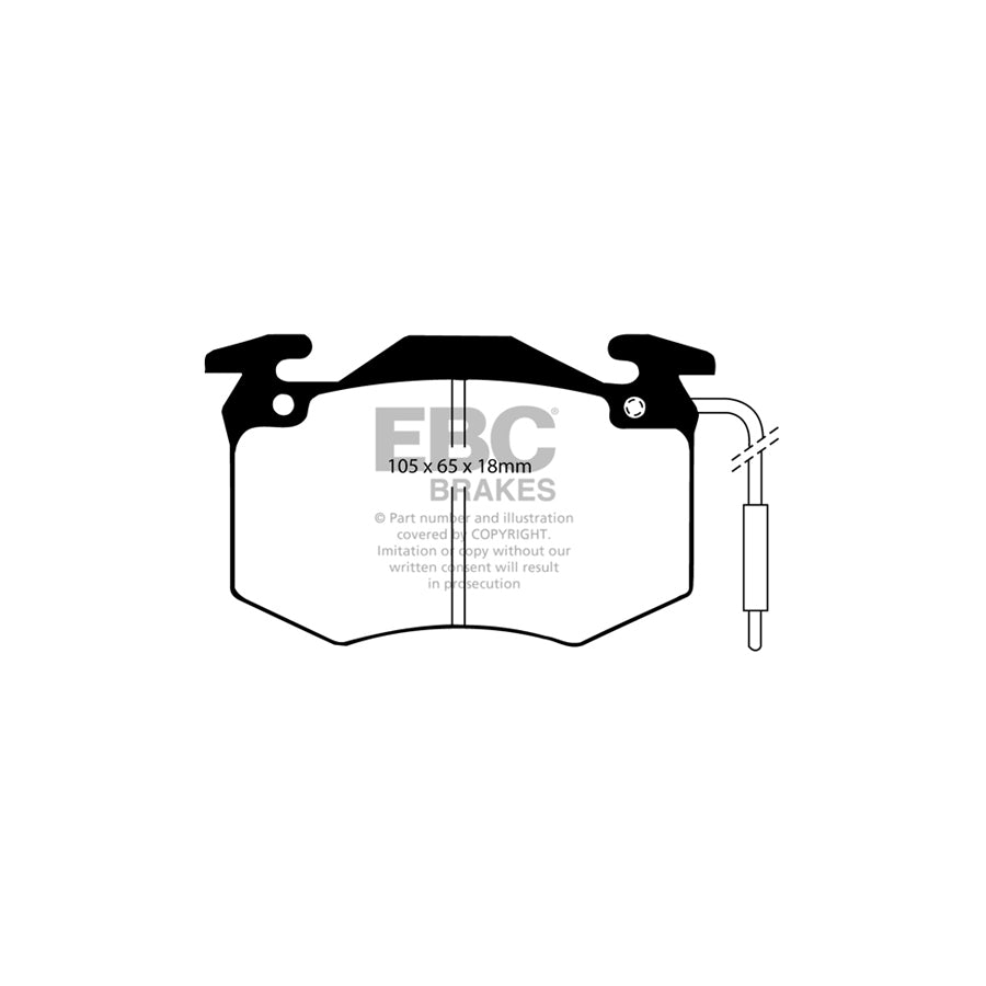 EBC PDKF1588 Peugeot Talbot Ultimax Front Brake Pad & Plain Disc Kit - ATE Caliper (Inc. 505, 604, Tagora) 2 | ML Performance UK Car Parts