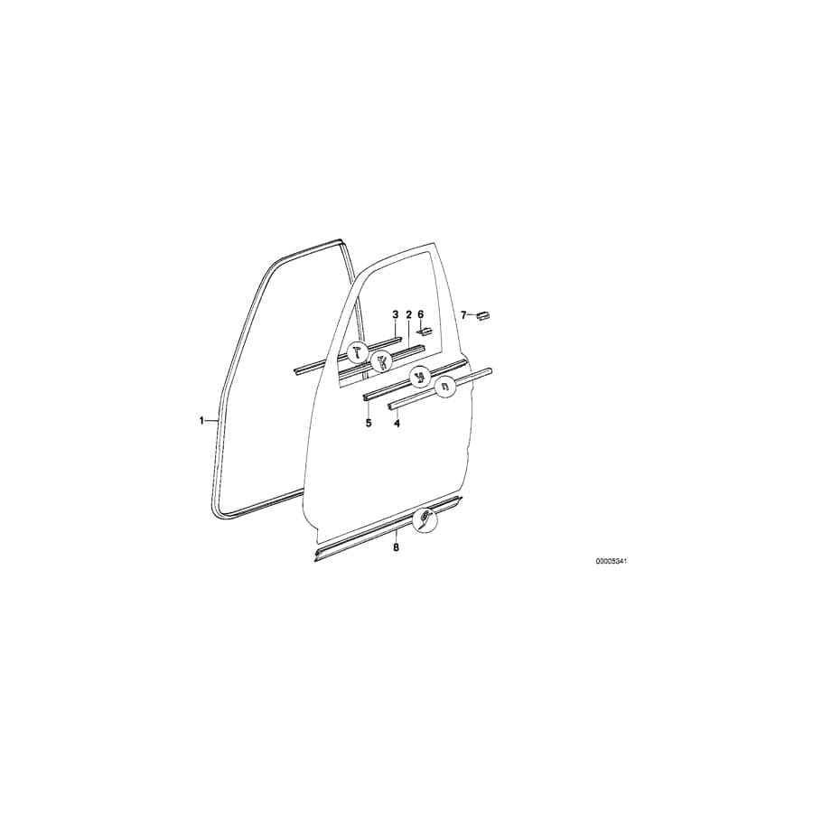 Genuine BMW 51211944231 E34 Covering Left CHROM (Inc. 530i, 518i & 525tds) | ML Performance UK Car Parts