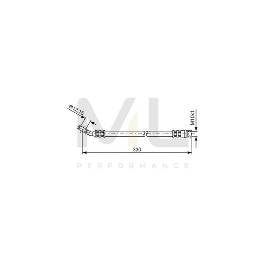 BOSCH 1 987 476 365 Brake Hose 317mm, M10x1 | ML Performance Car Parts
