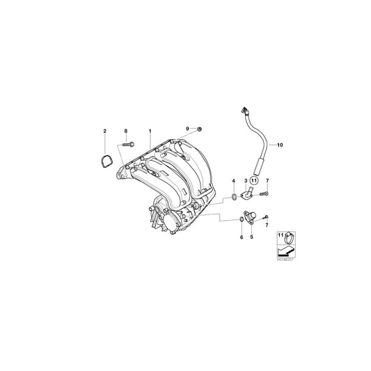 Genuine BMW 11617515728 E46 Angle Connector (Inc. 316ti, 316Ci & 316i) | ML Performance UK Car Parts