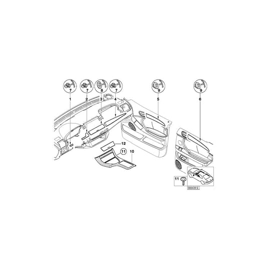 Genuine BMW 51417124652 E53 Decorative Strip, Door Front Right GRAPHIT MET. (Inc. X5 3.0d, X5 3.0i & X5 4.4i) | ML Performance UK Car Parts