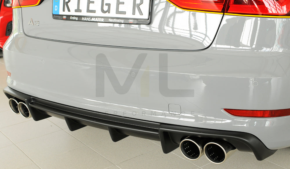 Rieger 00056808 Audi 8V A3 Rear Diffuser 6 | ML Performance UK Car Parts