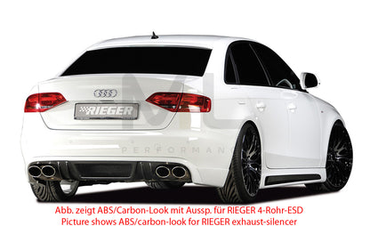 Rieger 00055507 Audi B8 B81 A4 Rear Diffuser 6 | ML Performance UK Car Parts