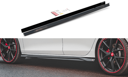 Maxton Design VW-GO-8-GTI-SD3T Side Skirts Diffusers V.3 Volkswagen Golf GTI / Clubsport / R-Line MK8 | ML Performance UK Car Parts