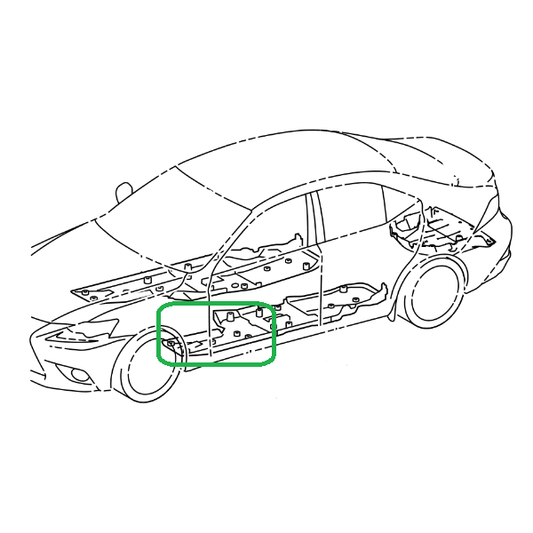 Genuine Lexus 58166-30070 IS Phase 3 N/S Front Body Undercover