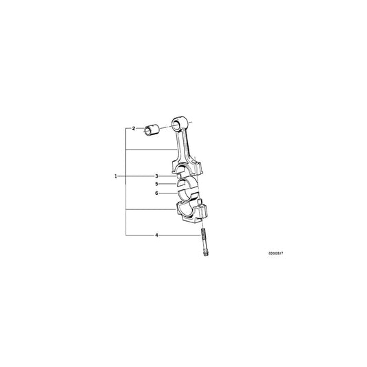 Genuine BMW 11241288386 E30 E34 Connecting Rod L=135MM (Inc. Z1, 325i & 525i) | ML Performance UK Car Parts