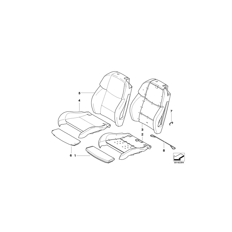 Genuine BMW 52108047131 E92 E90 Seat Cover Leather PALLADIUMSILBER (Inc. M3) | ML Performance UK