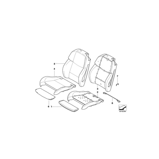 Genuine BMW 52108047131 E92 E90 Seat Cover Leather PALLADIUMSILBER (Inc. M3) | ML Performance UK