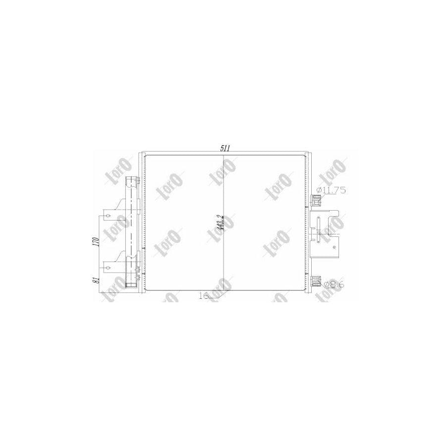 Abakus 0550160005 Air Conditioning Condenser For Jaguar Xj Saloon (X351) | ML Performance UK