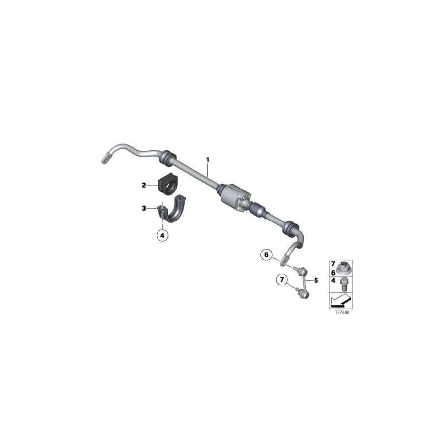 Genuine BMW 37126775187 F02 F01 Active Stabilizer Bar (Inc. 750LiX 4.0, 730dX & 740Li) | ML Performance UK Car Parts