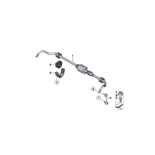 Genuine BMW 37126775187 F02 F01 Active Stabilizer Bar (Inc. 750LiX 4.0, 730dX & 740Li) | ML Performance UK Car Parts