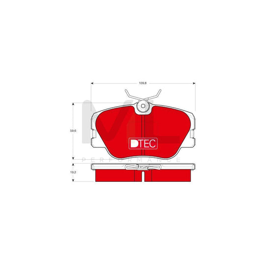 TRW Dtec Cotec Gdb818Dte Brake Pad Set Not Prepared For Wear Indicator, With Brake Caliper Screws, With Accessories | ML Performance Car Parts