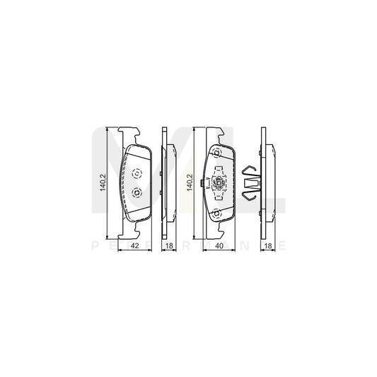 Bosch 0986Tb3172 Brake Pad Set  | ML Performance Car Parts