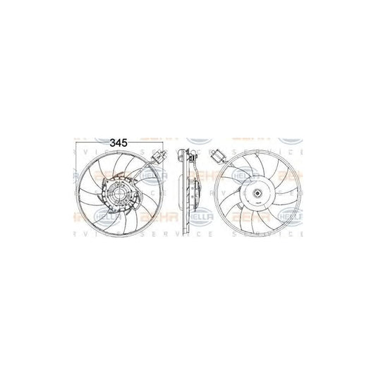 Hella 8EW 351 104-481 Fan, Radiator
