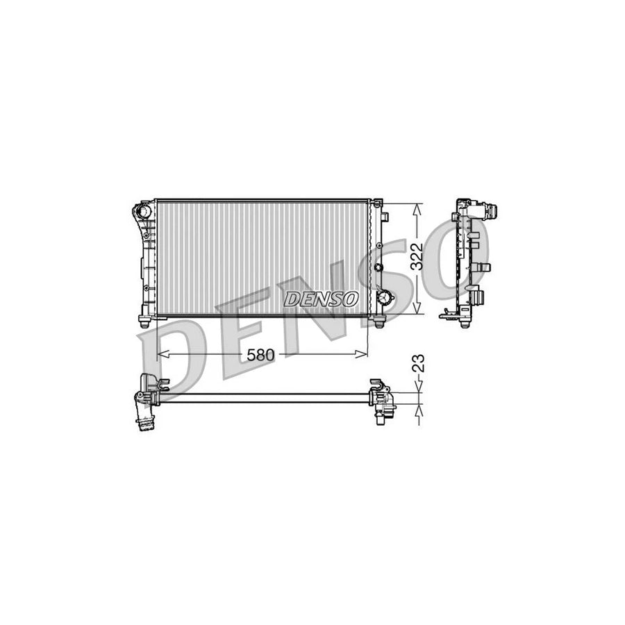 Denso DRM09085 Drm09085 Engine Radiator For Fiat Panda Ii Hatchback (169) | ML Performance UK