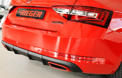 Rieger 00079044 Skoda 3T 3V Superb III Rear Diffuser 2 | ML Performance UK Car Parts