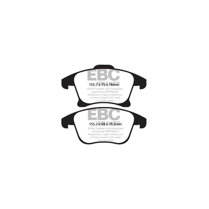 EBC DPX2159 Ford Ultimax Front Brake Pads - ATE Caliper 2 | ML Performance UK Car Parts