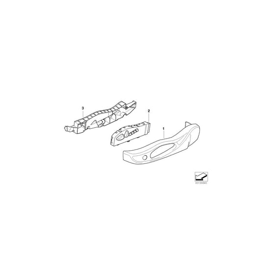 Genuine BMW 52108031154 E63 E63 Trim, Seat Outer Right SCHWARZ (Inc. 630i, 635d & 650i) | ML Performance UK Car Parts