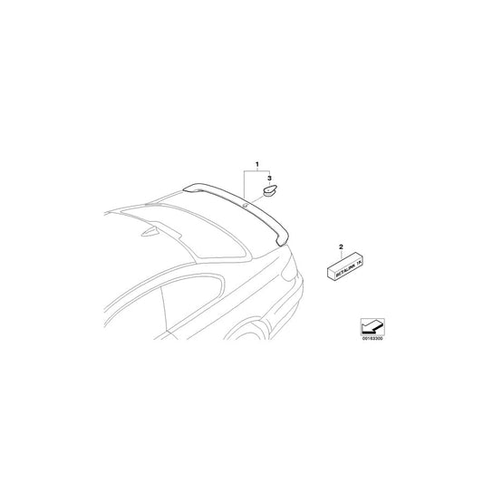 Genuine BMW 51710443132 E93 Trunk Lid Spoiler, Primed (Inc. 330d, 335is & 325i) | ML Performance UK Car Parts