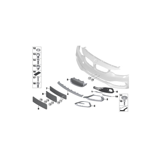 Genuine BMW 51117294677 F36 F32 F33 Licence Plate Base CHINA (Inc. 428iX, 420dX & 428i) | ML Performance UK
