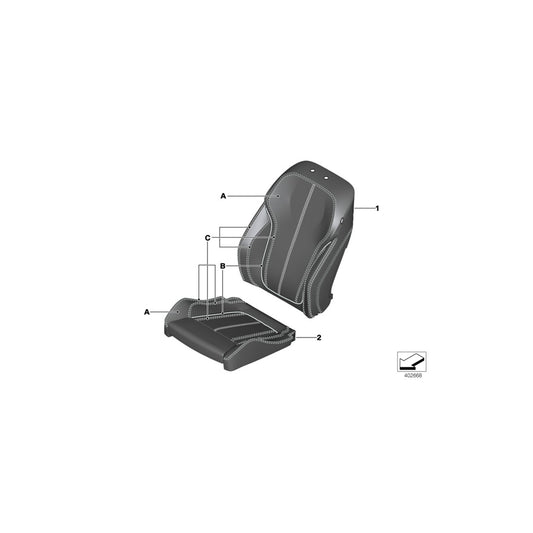 Genuine BMW 52107989451 F15 F16 Leather Cover Sport Backrest Left INDIVIDUAL (Inc. X5 30dX, X6 35iX & X6 30dX) | ML Performance UK