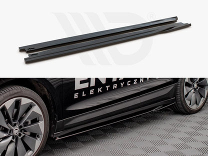 Maxton Design SK-EN-1-SD1T Side Skirts Diffusers Skoda Enyaq IV (2020-) | ML Performance UK Car Parts