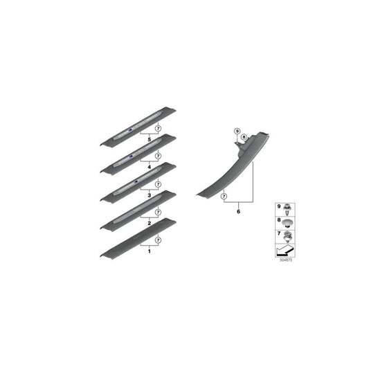 Genuine BMW 51476999466 F44 Cover Strip, Entrance Rear Right SCHWARZ (Inc. M235iX, 228iX & 218i) | ML Performance UK Car Parts