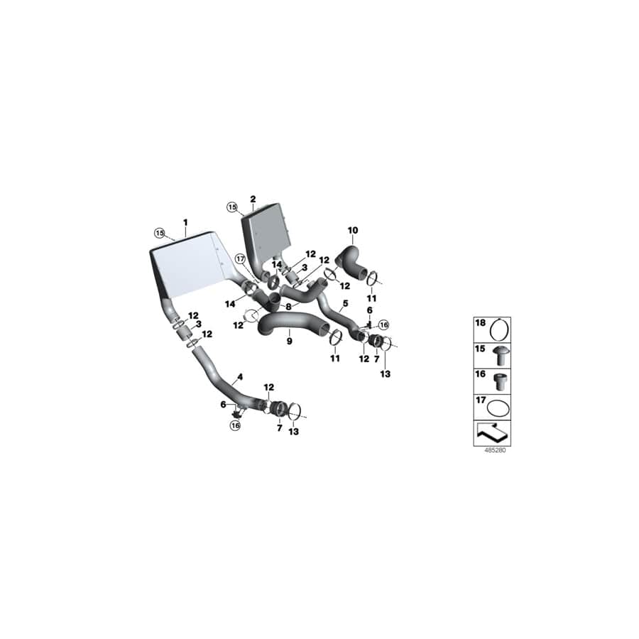 Genuine BMW 17117750574 Oval-Head Machine Screw, Black M5X10 10.9 (Inc. M6 GT3) | ML Performance UK Car Parts