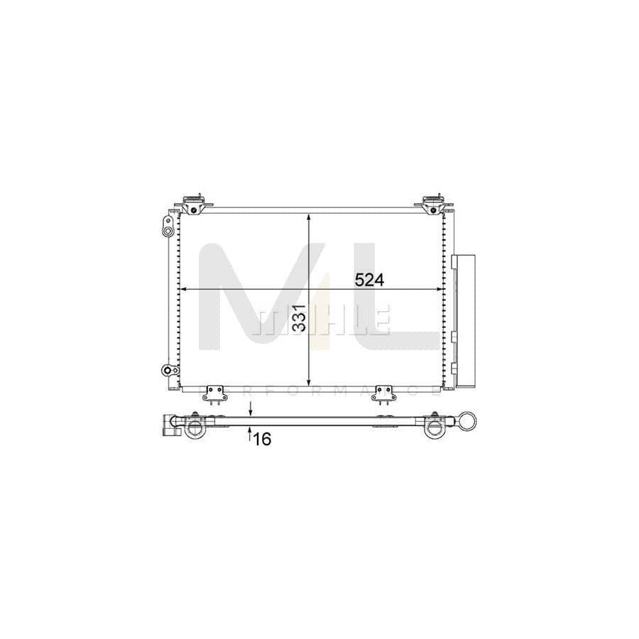 MAHLE ORIGINAL AC 292 000S Air conditioning condenser for TOYOTA YARIS with dryer | ML Performance Car Parts