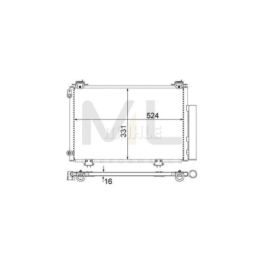 MAHLE ORIGINAL AC 292 000S Air conditioning condenser for TOYOTA YARIS with dryer | ML Performance Car Parts