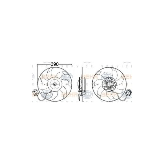 Hella 8EW 351 104-461 Fan, Radiator
